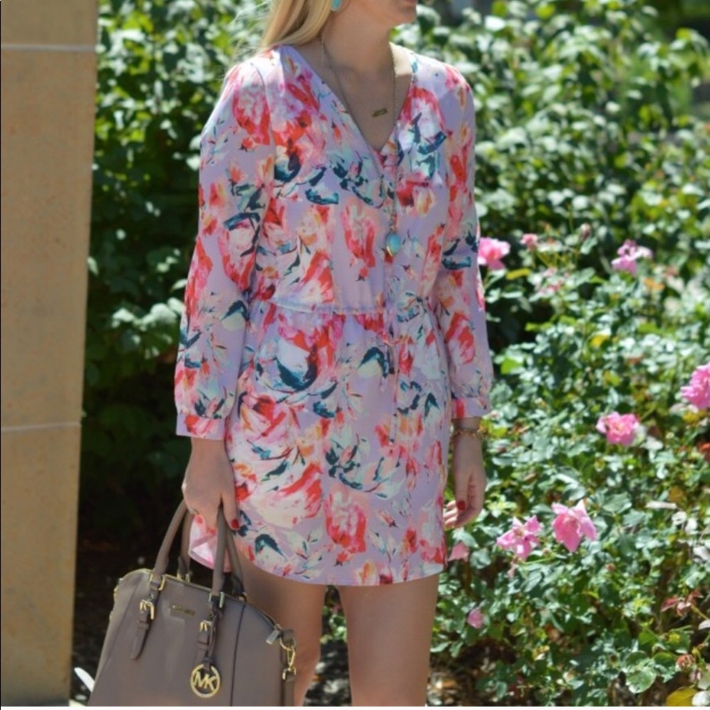 FINAL $ DROP Floral Mini Dress with Pockets Large